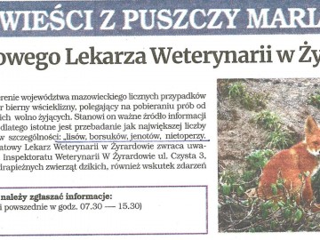 Przypadki wścieklizny w województwie mazowieckim, 