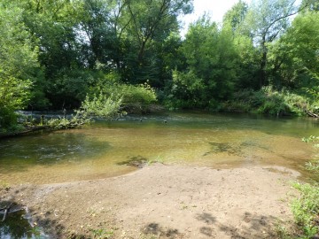 Oznakowanie niebezpiecznych miejsc nad rzekami w PKMWiW, 